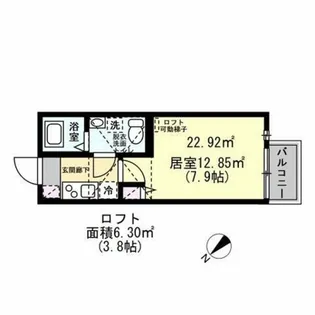 リヴィエールI【3階】の間取り