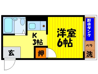 プレイス朱雀【1階】の間取り