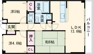 ボシュケ篠原【4階】の間取り