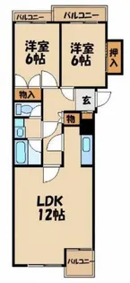 エクセルたちばな台【2階】の間取り
