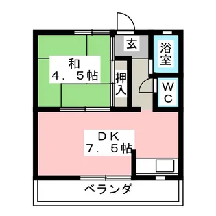 コーポ大樹【1階】の間取り