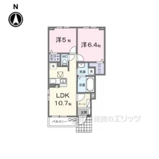 クラール倉治D【1階】の間取り
