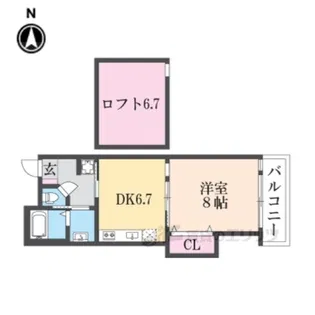 ブラン・ヴェール【3階】の間取り