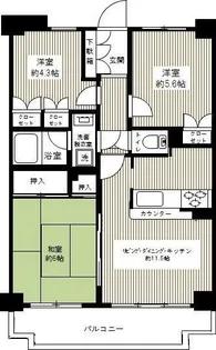 サーパス武蔵浦和第3【5階】の間取り