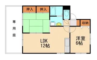 セジュールタカミD【2階】の間取り