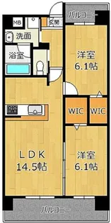 イーストカーラ・デュエル千早【2階】の間取り