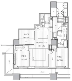 エアライズタワー【20階】の間取り