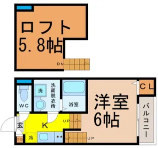 ルピナス今池【1階】の間取り