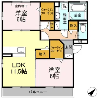 リヴァーレ【2階】の間取り