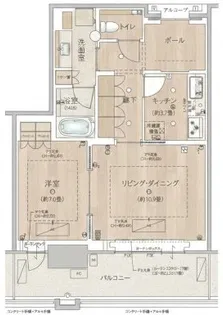 グラングリーン大阪 THE NORTH RESIDENCE【12階】の間取り