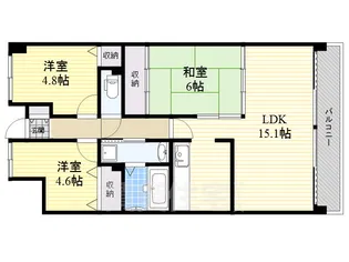 グリーンヒルパート2【1階】の間取り