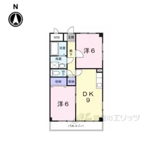 シャトレー多田【3階】の間取り