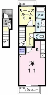 ポジターノ【2階】の間取り