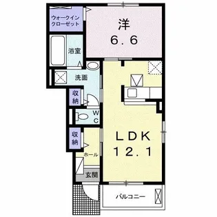 ミニョン ユウ【1階】の間取り