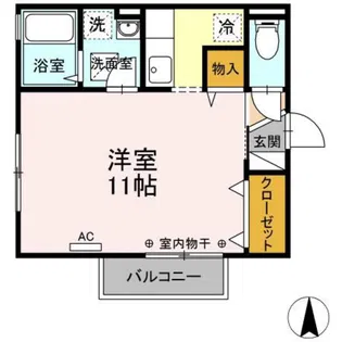 フェイバリット フラット A棟【1階】の間取り