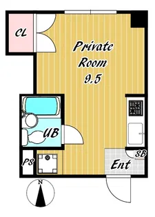 ドミトリー石屋川【4階】の間取り