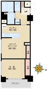 クオリア小石川【8階】の間取り