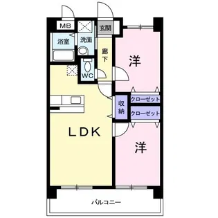 ペスカ フィオーレ【9階】の間取り