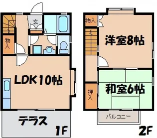 広島県広島市南区向洋新町2【一戸建】の間取り