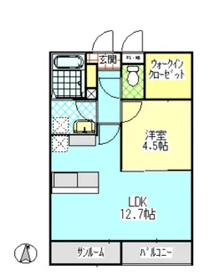 PRIJON高田(プリヨン高田)【2階】の間取り