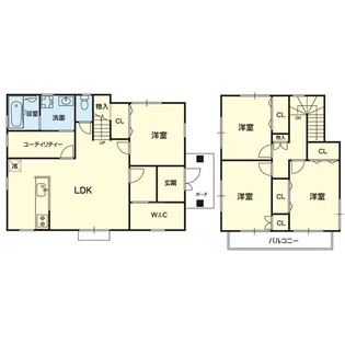熊本県菊池郡大津町大字引水【一戸建】の間取り