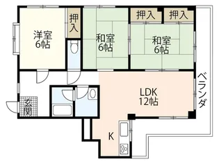 第二向山ハイツ【3階】の間取り