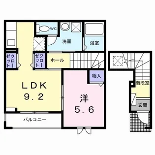 Crest 倭【2階】の間取り