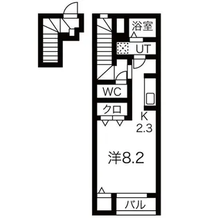 Grit 浪江【2階】の間取り