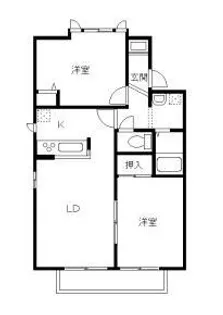 コーポイーグル【1階】の間取り