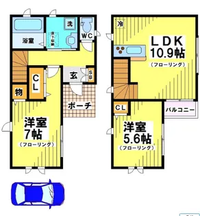 東京都府中市本宿町4【一戸建】の間取り