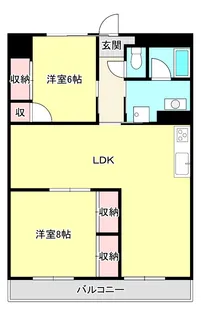 城南ロイヤルマンション【2階】の間取り