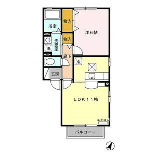 ヴェルデ・ナチュール A【1階】の間取り