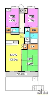埼玉県所沢市泉町【マンション】の間取り