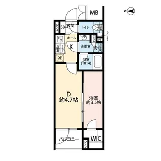 プレール・ドゥーク赤塚【1階】の間取り