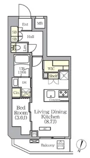 東京都世田谷区砧2【マンション】の間取り