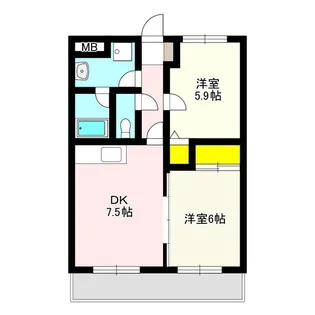 ジュエールA【2階】の間取り