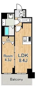 ファステート大正駅前トロフィ【14階】の間取り