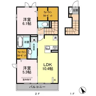 埼玉県川口市芝西2【アパート】の間取り