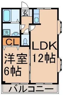 フラット 田中【2階】の間取り