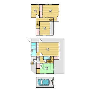 大阪府豊中市上野東1【一戸建】の間取り