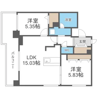 桂和レジデンス円山公園【5階】の間取り