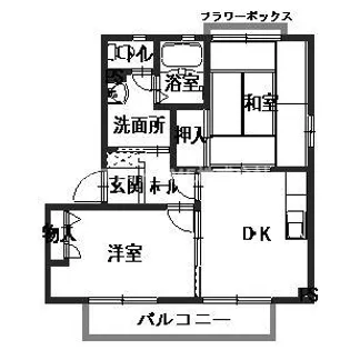 ディアコートD【2階】の間取り