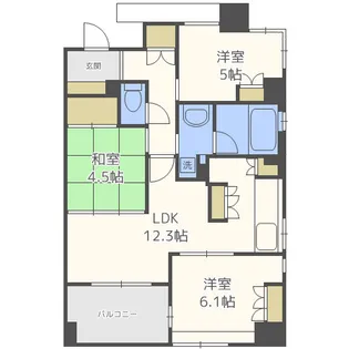 ラ・ヴィータ日本橋【12階】の間取り