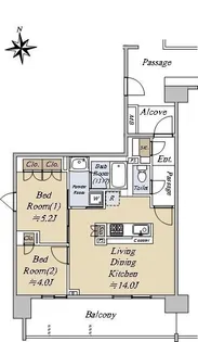 メトライズ森ノ宮中央【8階】の間取り