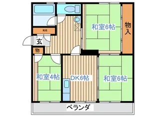 若林第二ハイツ【2階】の間取り