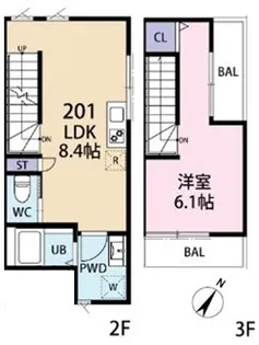 M&M【2階】の間取り