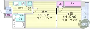 エグゼクティブ上杉【7階】の間取り