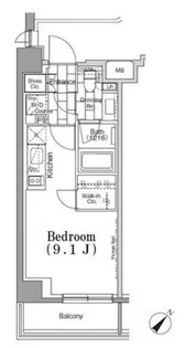 ONE ROOF FLAT TSUKISHIMA【2階】の間取り