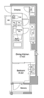 ザ・パークハビオ碑文谷【5階】の間取り