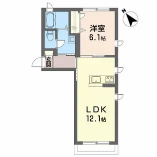 ル・ポール KOMENO【1階】の間取り